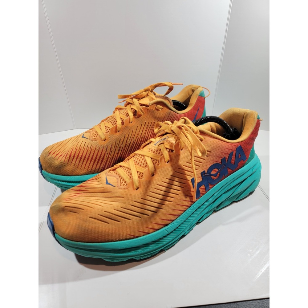 Hoka One One Rincon 3 Mens 12.5 D 1119395 BOFT ORANGE Running Shoes Sneakers
